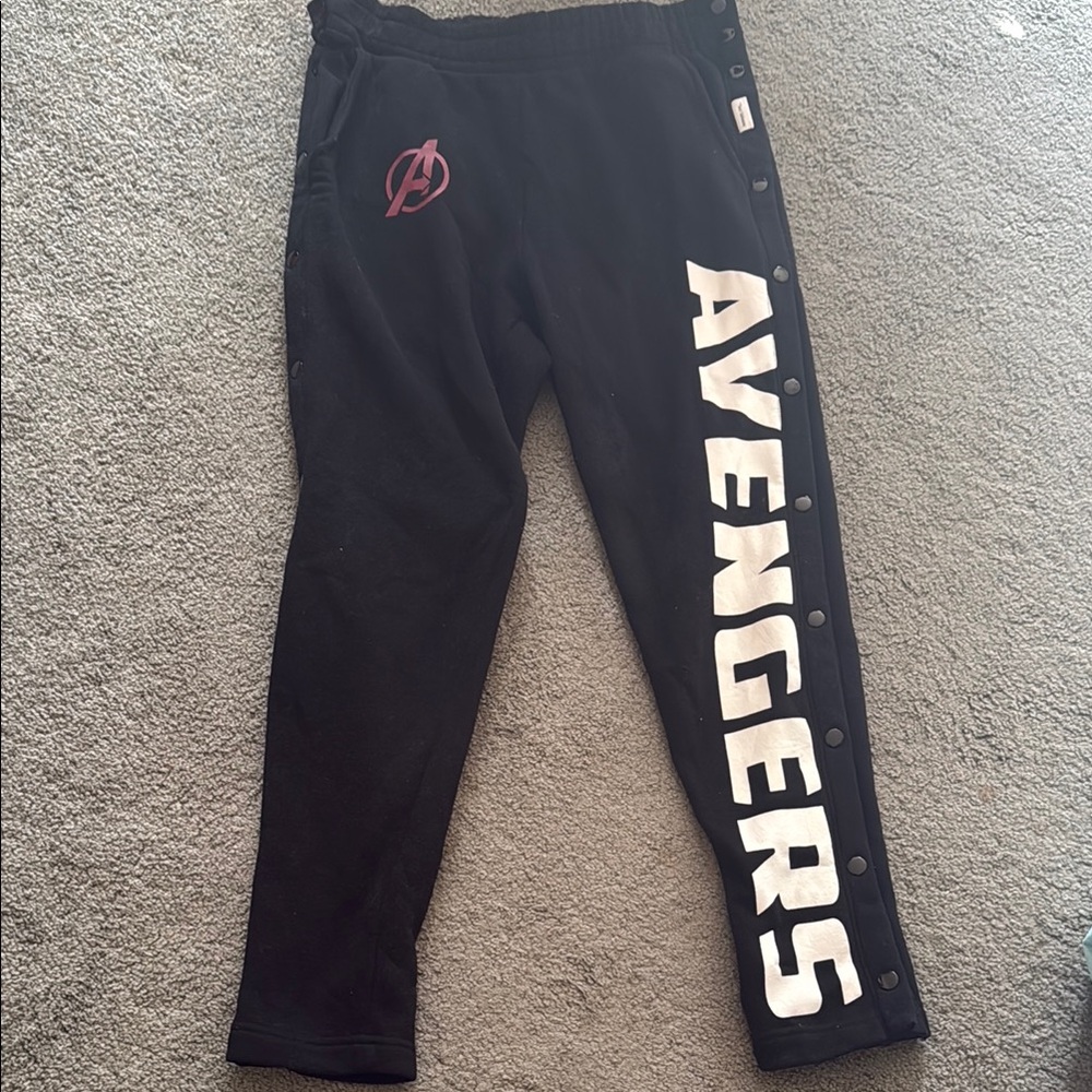 Black Avengers Snap Pants